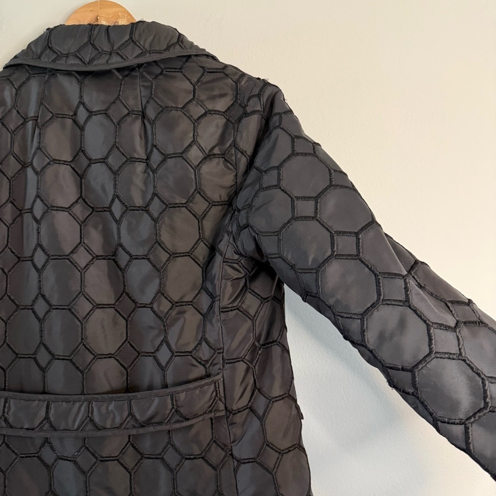 Vintage Lanson Embroidered, Cubic Design All-Weather 1960’s Mod Coat - Picture 12 of 13
